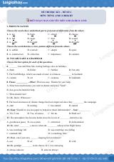 Đề thi học kì 1 Tiếng Anh 11 Bright - Đề số 4
